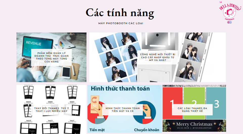 Tính năng của Máy Photobooth BellaPhoto